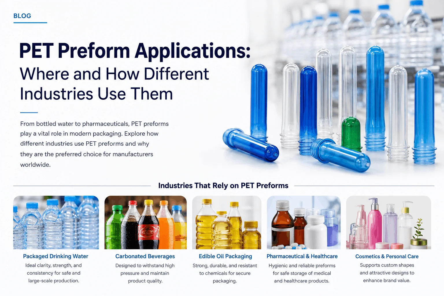 PET Preform Applications: Where and How Different Industries Use Them